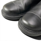 Chanel Leather Boots Long CC Logo Calf Shoes 37.5 Black — view 5