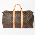 Louis Vuitton Keepall 50 Boston Bag Leather Monogram Gold