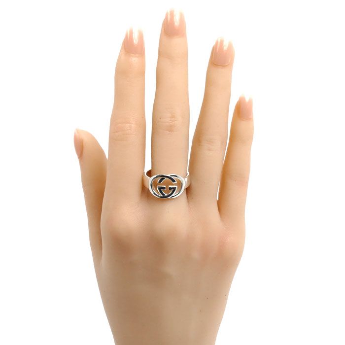 Gucci 925 Sterling Silver Brit Ring SM — view 7