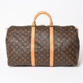 Louis Vuitton Keepall 50 Boston Bag Leather Monogram Gold