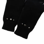 Hermes Darling Medall Cashmere Knit Gloves Visual Decoration Black — view 5