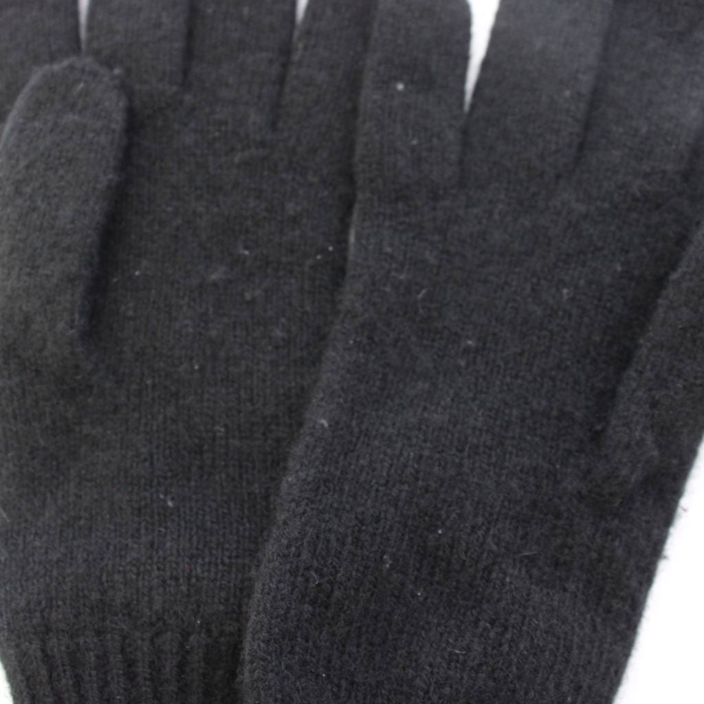 Hermes Darling Medall Cashmere Knit Gloves Visual Decoration Black — view 6