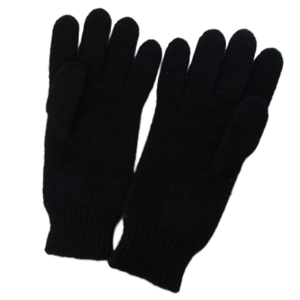 Hermes Darling Medall Cashmere Knit Gloves Visual Decoration Black — view 2