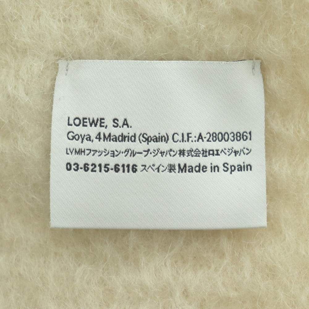 Loewe Anagram Mohair Scarf Shawl Fringe Ivory SS — view 5