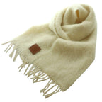 Loewe Anagram Mohair Scarf Shawl Fringe Ivory SS