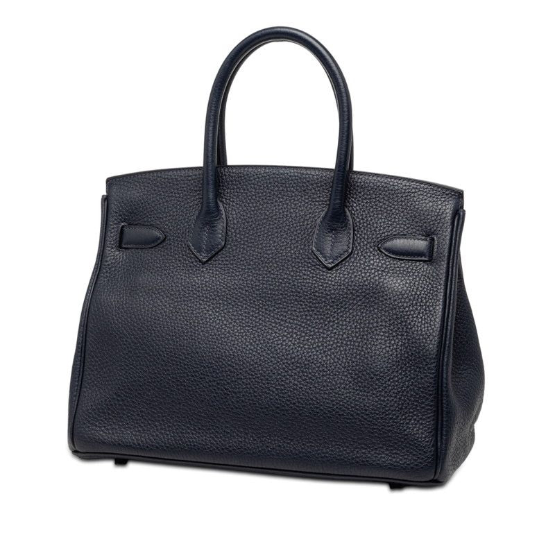 Hermes Birkin 30 Retourne Handbag Blue New Rose Purple Silver Taurillon — view 2