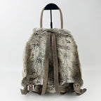 Fendi Zucca Pattern Lining Backpack Suede Gray Brown Vintage — view 3