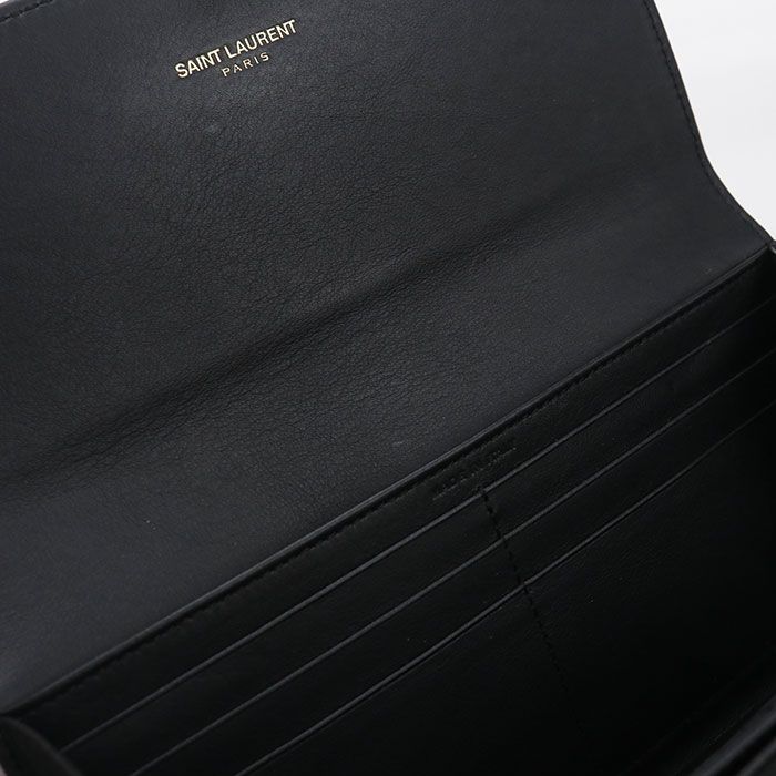 Saint Laurent Large Flap Wallet Line Bifold Leather — view 5