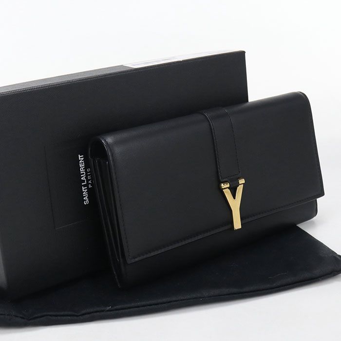 Saint Laurent Large Flap Wallet Line Bifold Leather