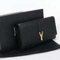 Saint Laurent Large Flap Wallet Line Bifold Leather