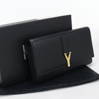 Saint Laurent Large Flap Wallet Line Bifold Leather