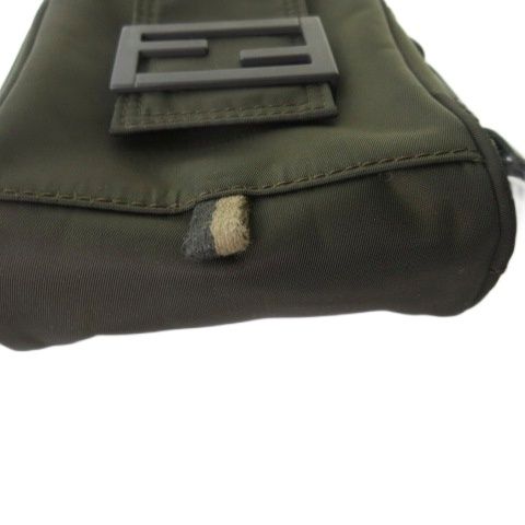 Fendi Baguette Phone Folder Shoulder Bag Crossbody Khaki — view 6