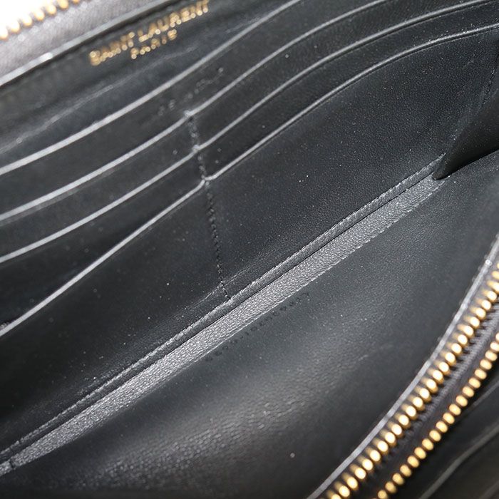 Saint Laurent Zip Around Wallet Cassandra Round Zip Calf — view 4
