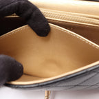 Chanel Shoulder Bag Quilted Black Lambskin Chain — view 7