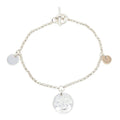 Hermes Bracelet Exlibris 15.5 cm 925 Sterling Silver 18k Pink Gold