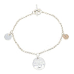 Hermes Bracelet Exlibris 15.5 cm 925 Sterling Silver 18k Pink Gold