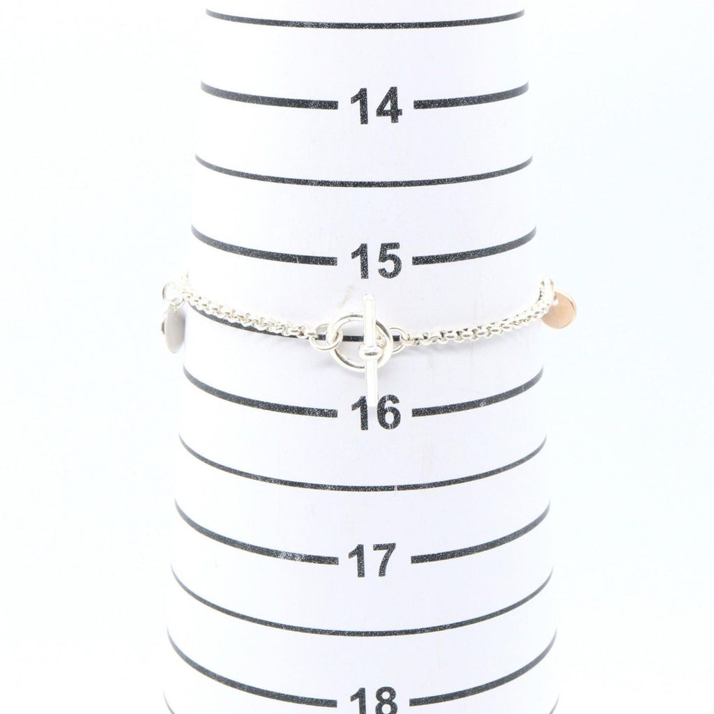 Hermes Bracelet Exlibris 15.5 cm 925 Sterling Silver 18k Pink Gold — view 7