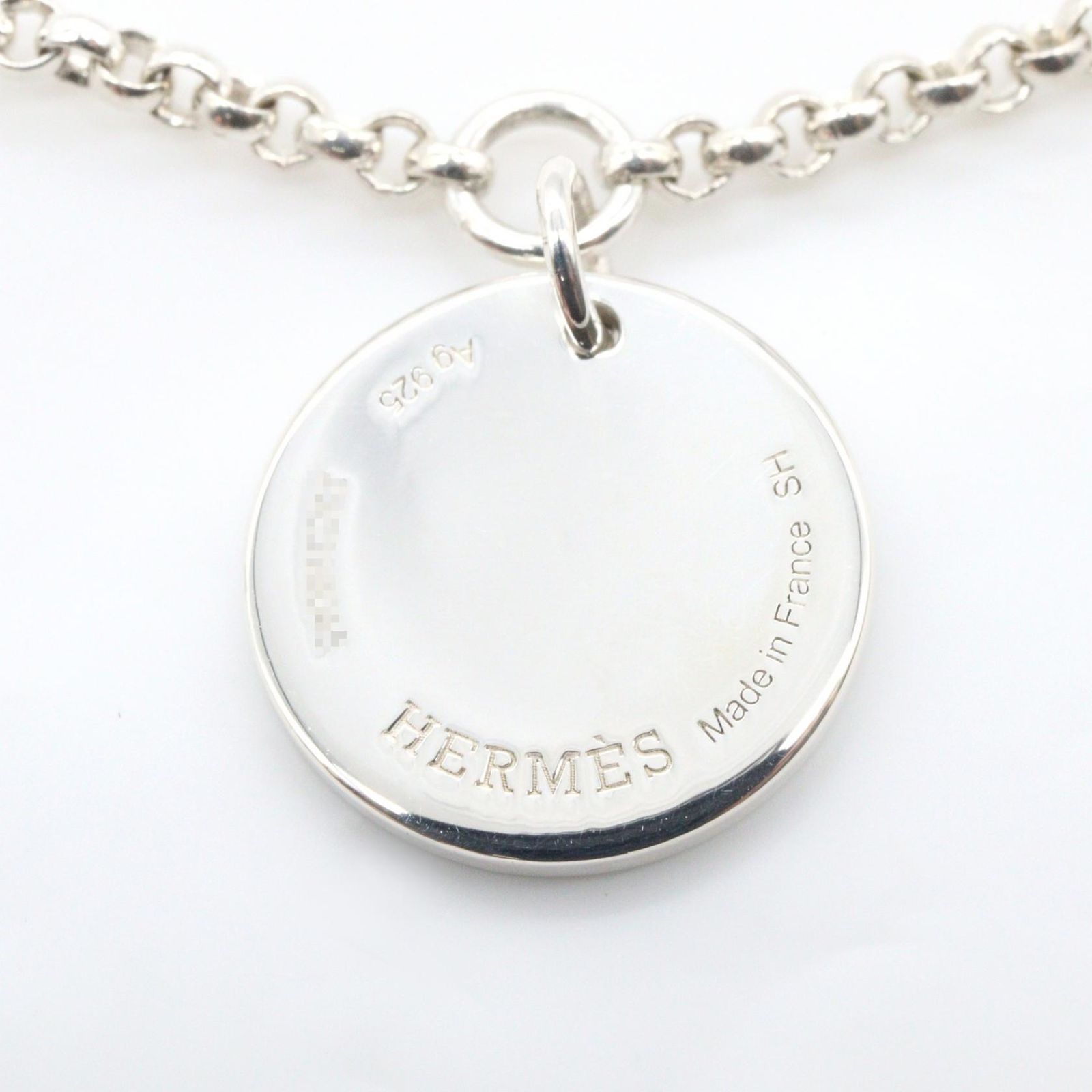 Hermes Bracelet Exlibris 15.5 cm 925 Sterling Silver 18k Pink Gold — view 5