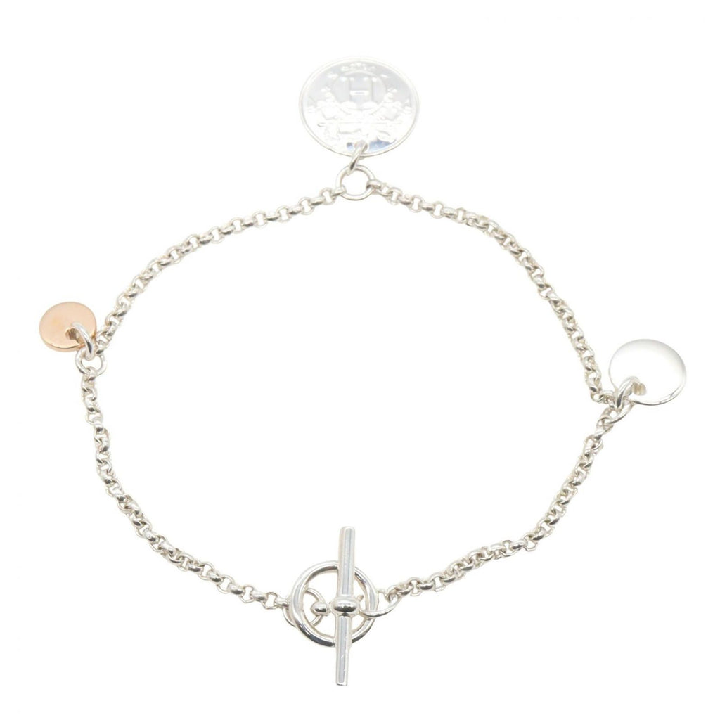 Hermes Bracelet Exlibris 15.5 cm 925 Sterling Silver 18k Pink Gold — view 2
