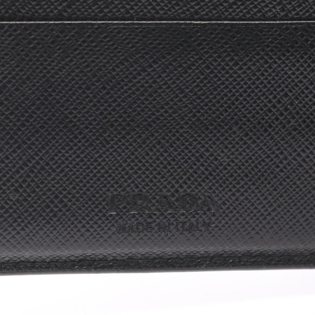 Prada Bifold Wallet Saffiano Bicolo Black Leather — view 4