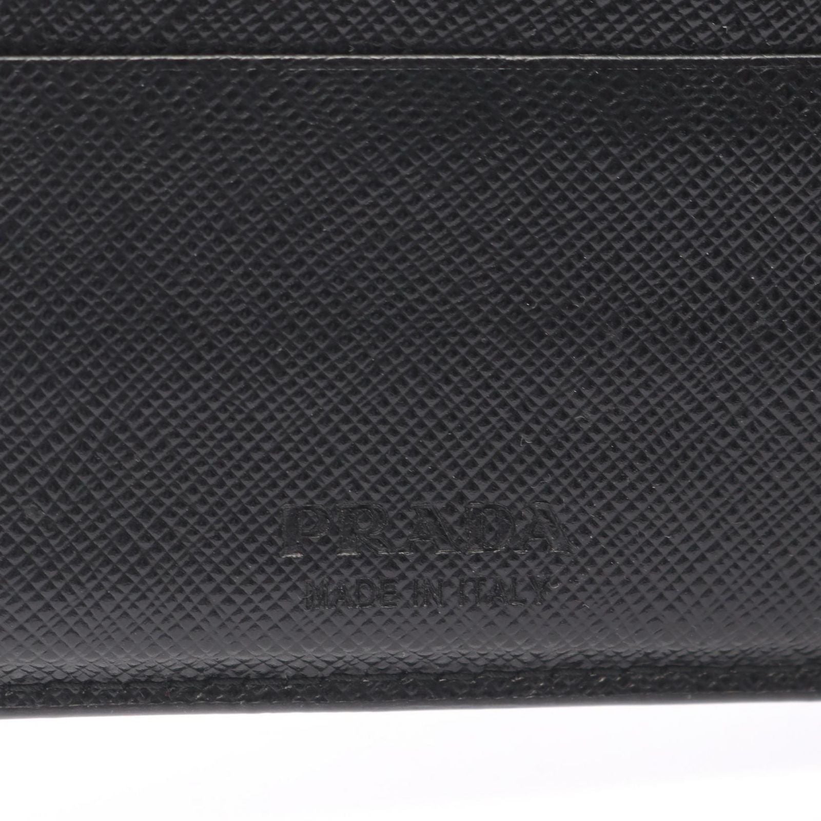 Prada Bifold Wallet Saffiano Bicolo Black Leather — view 4