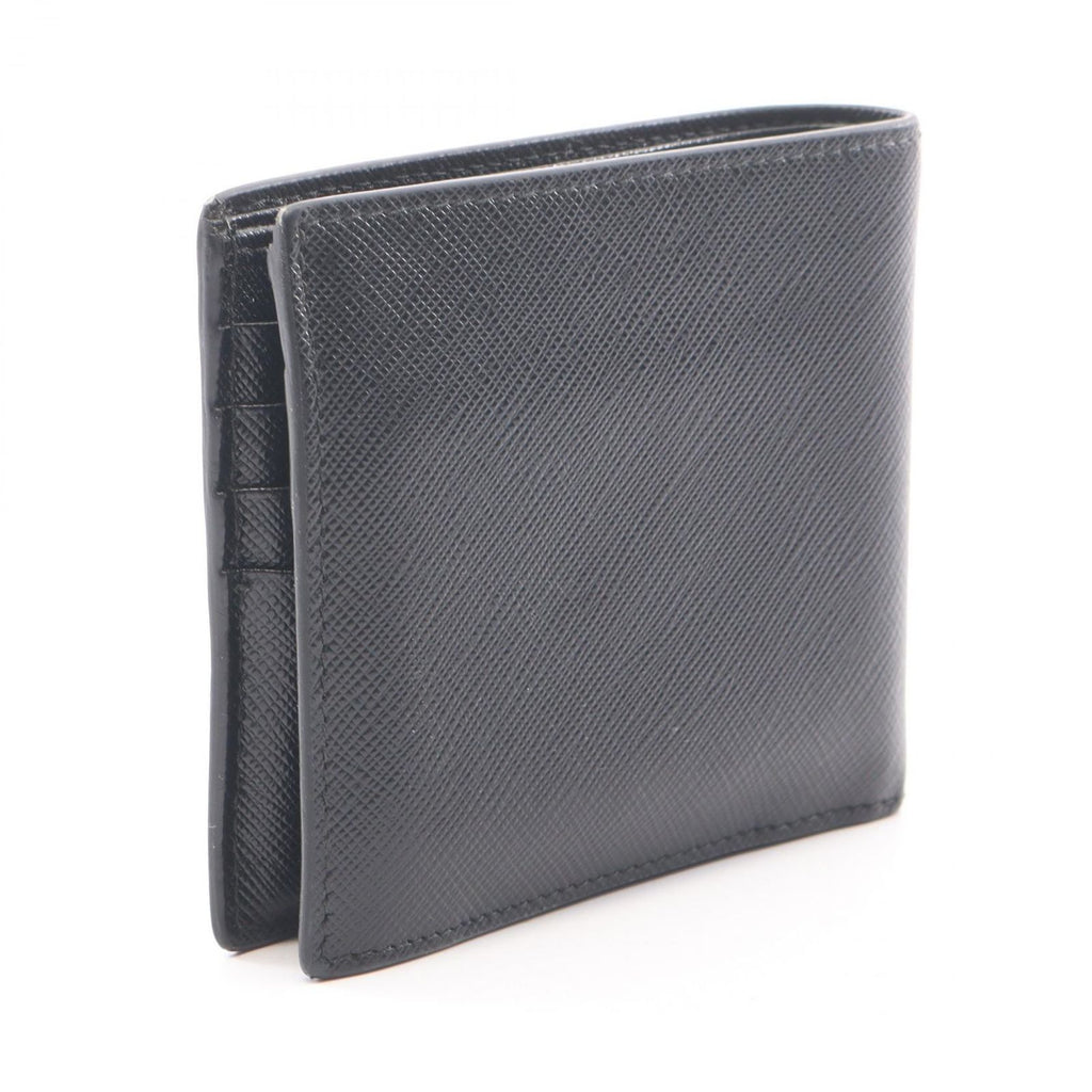 Prada Bifold Wallet Saffiano Bicolo Black Leather — view 2