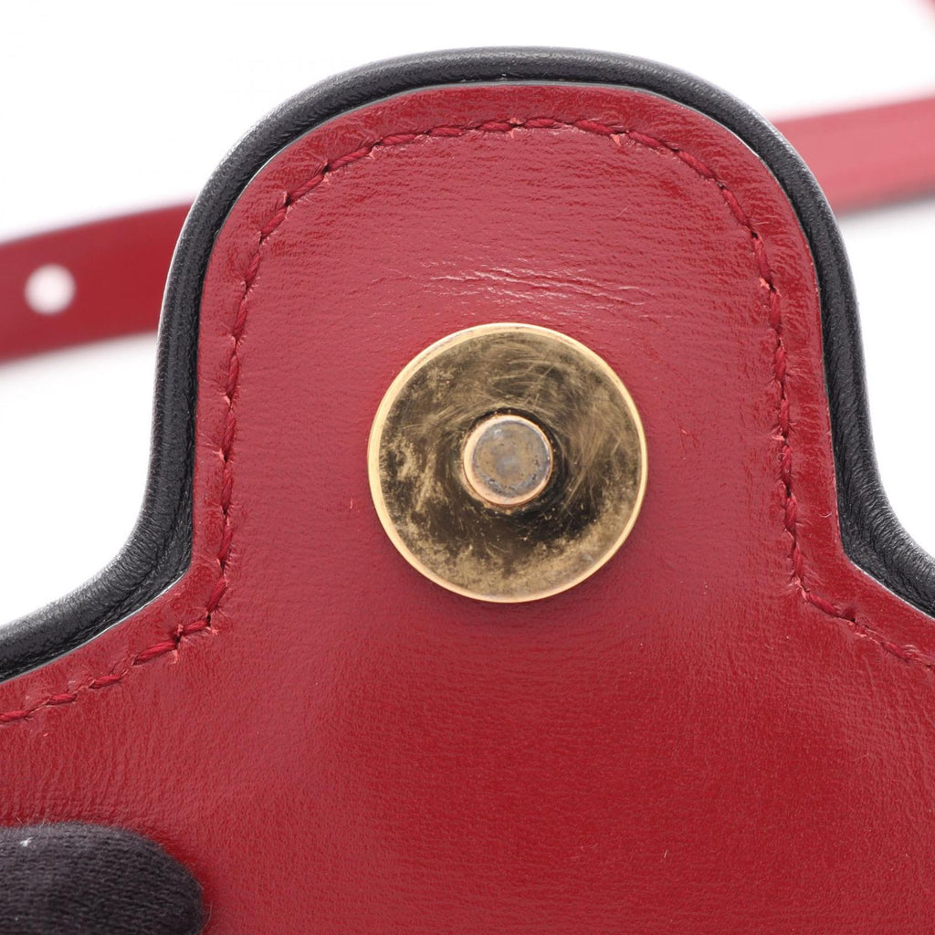 Gucci Shoulder Bag Ali Small GG Marmont Red Black Leather — view 6