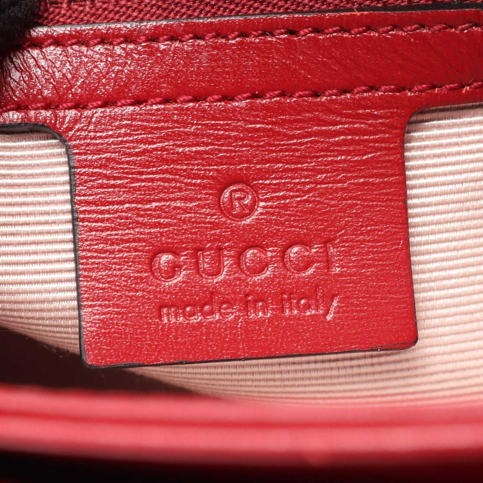 Gucci Shoulder Bag Ali Small GG Marmont Red Black Leather — view 4
