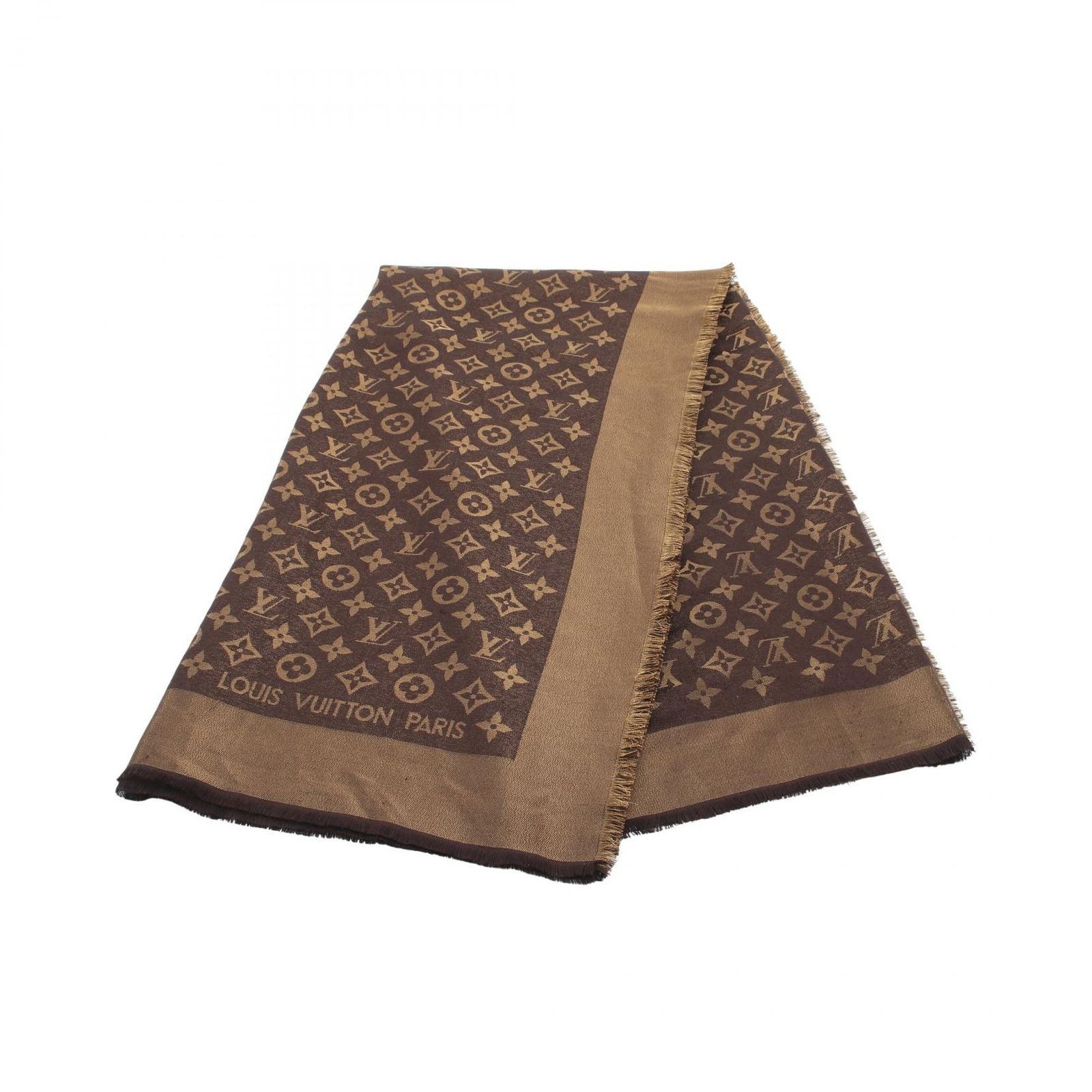 Louis Vuitton Shawl Monogram Silk Wool Scarf