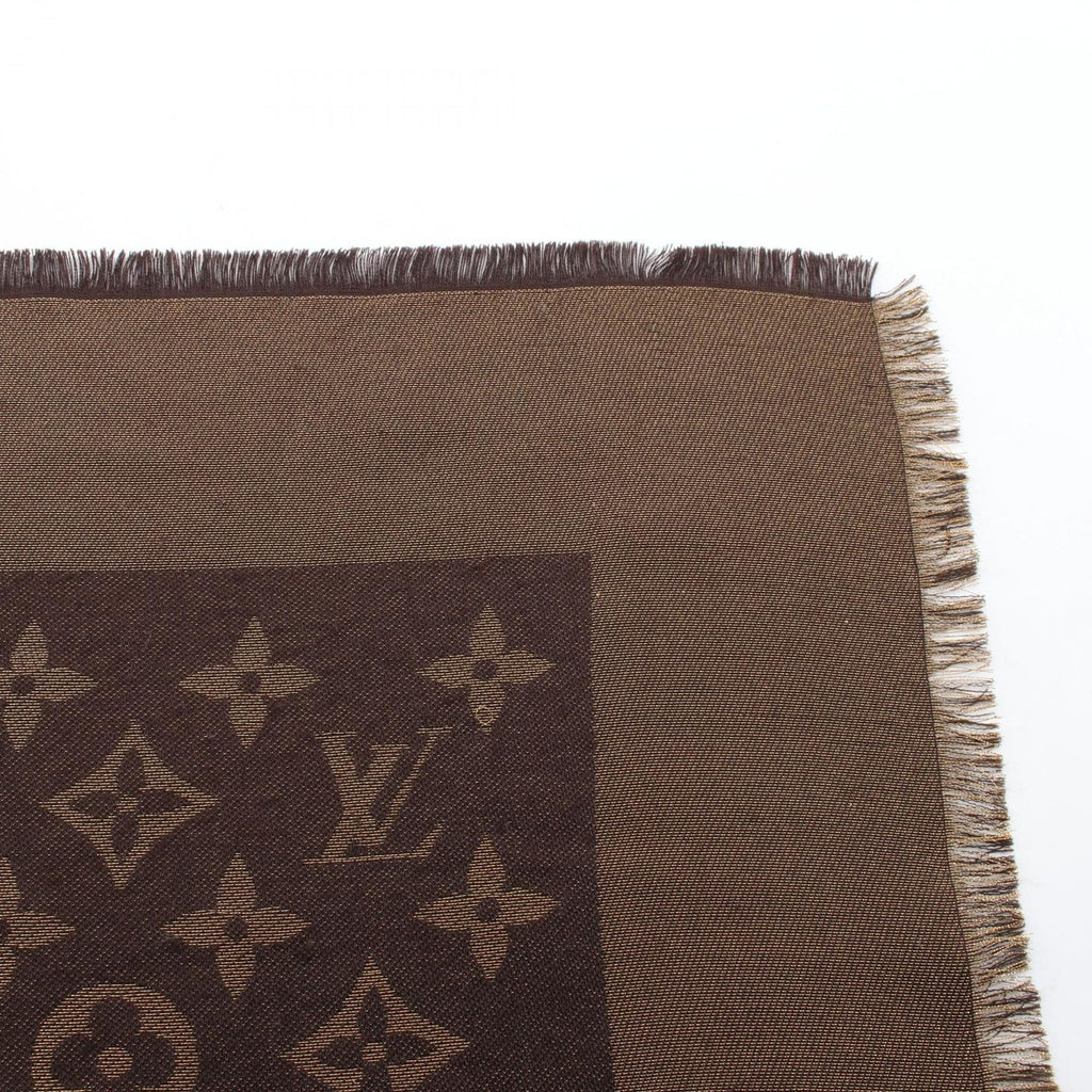 Louis Vuitton Shawl Monogram Silk Wool Scarf — view 5