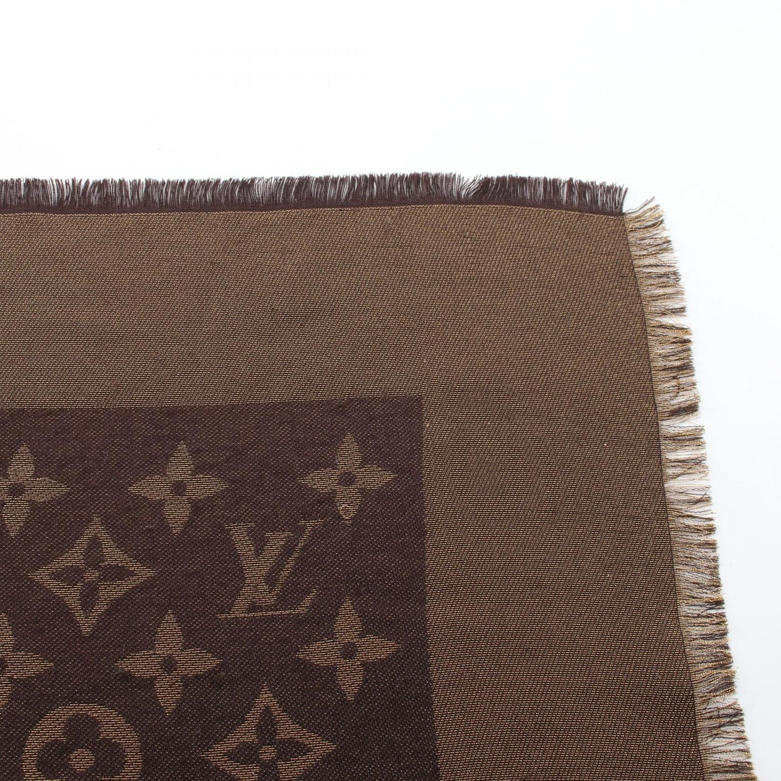 Louis Vuitton Shawl Monogram Silk Wool Scarf — view 5