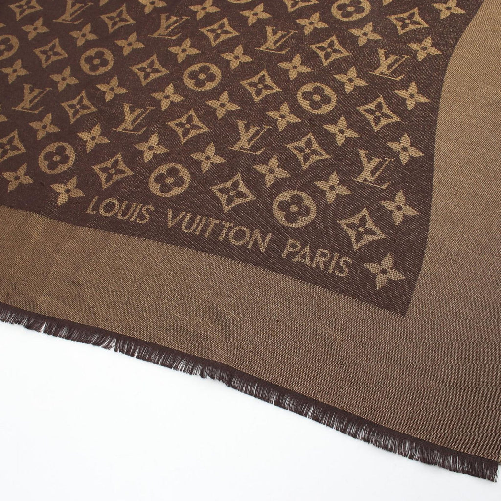Louis Vuitton Shawl Monogram Silk Wool Scarf — view 7
