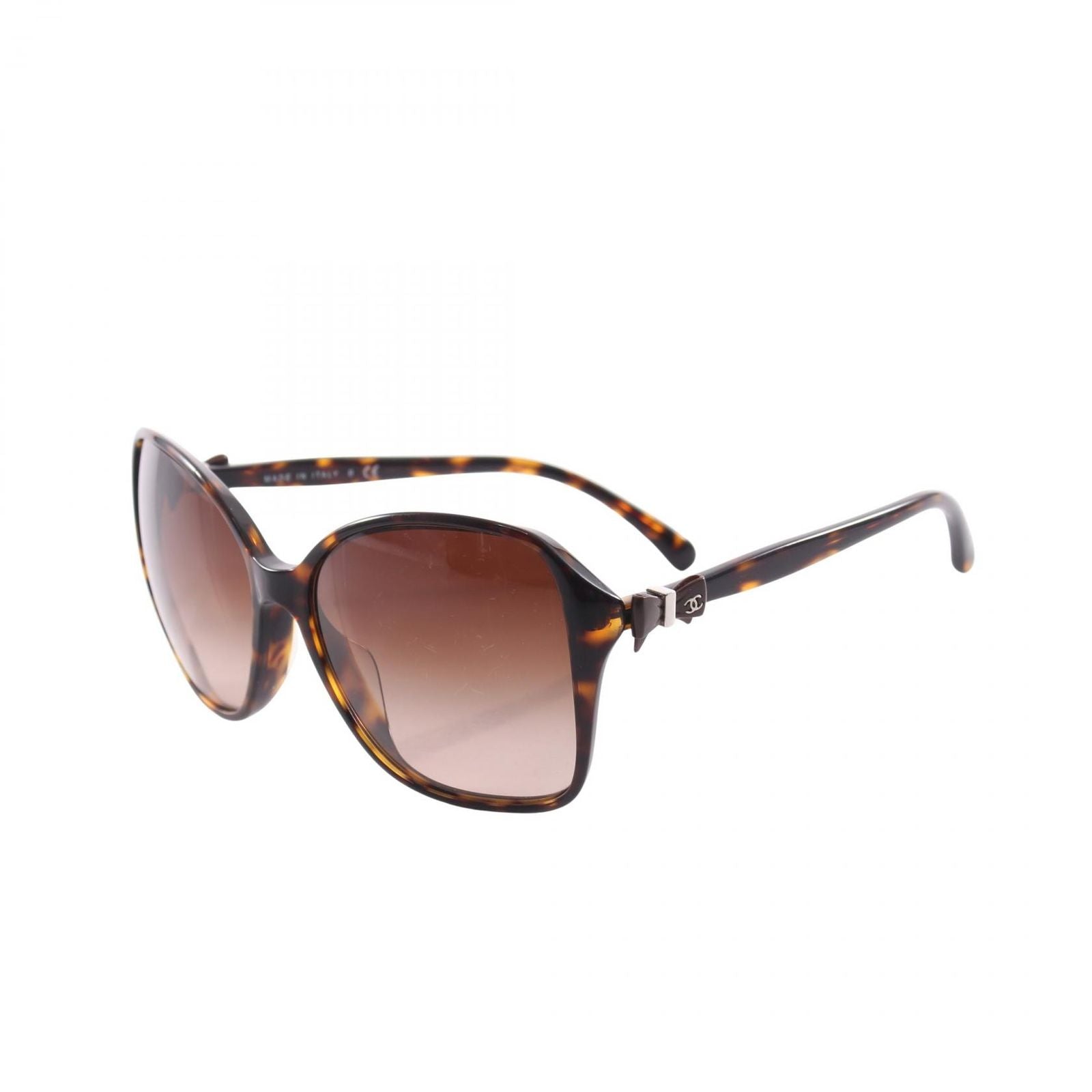 Chanel Sunglasses CC Logo Ribbon Gradient Lens Tortoiseshell Pattern Eyewear — view 2