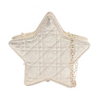 Dior Shoulder Bag Kids Star Champagne Gold Leather Mini