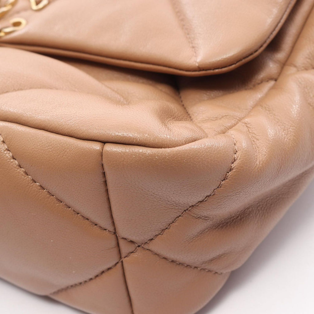 Chanel Shoulder Bag 19 Dizeneuf Quilted 2-Way Camel Lambskin 19 Chain — view 7
