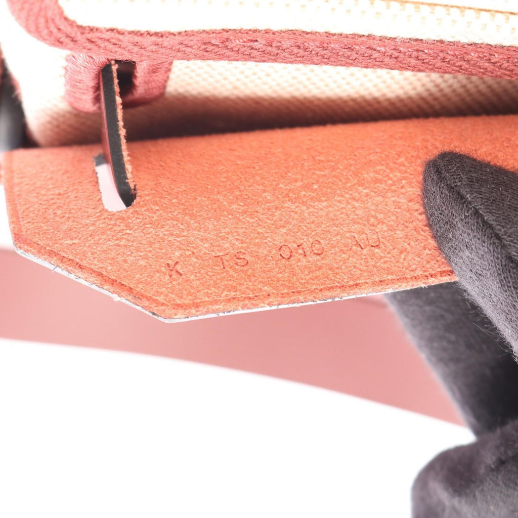 Hermes Shoulder Bag Herbag Zip Mini Ecru Rouge Ache Canvas Leather Zip Mini — view 5