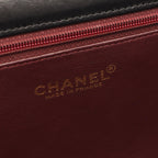 Chanel Shoulder Bag Quilted Single Flap Black Lambskin Chain — view 4