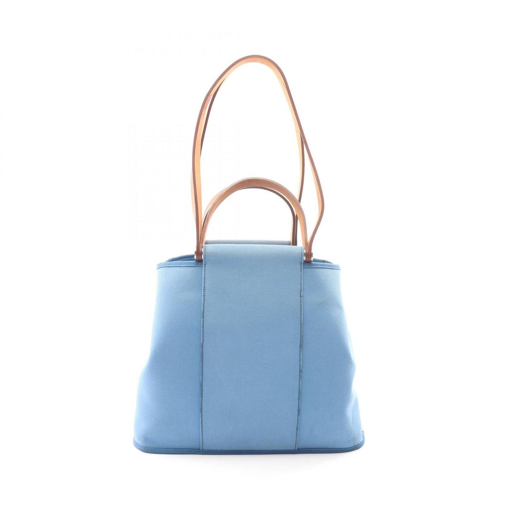 Hermes Tote PM 2-Way Azur Natural Canvas Leather PM