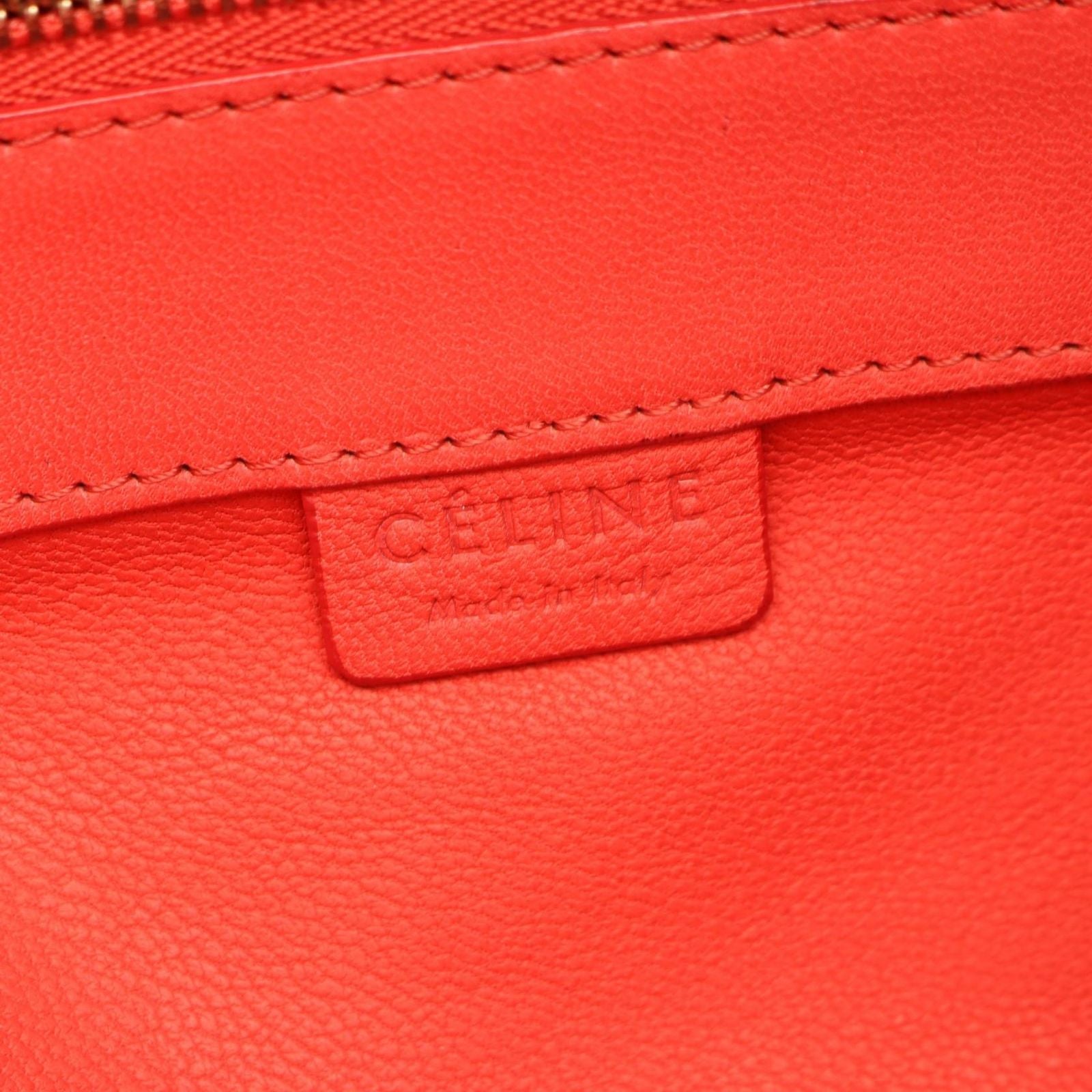 Celine Tote Horizontal Cabas Small Red Leather — view 4