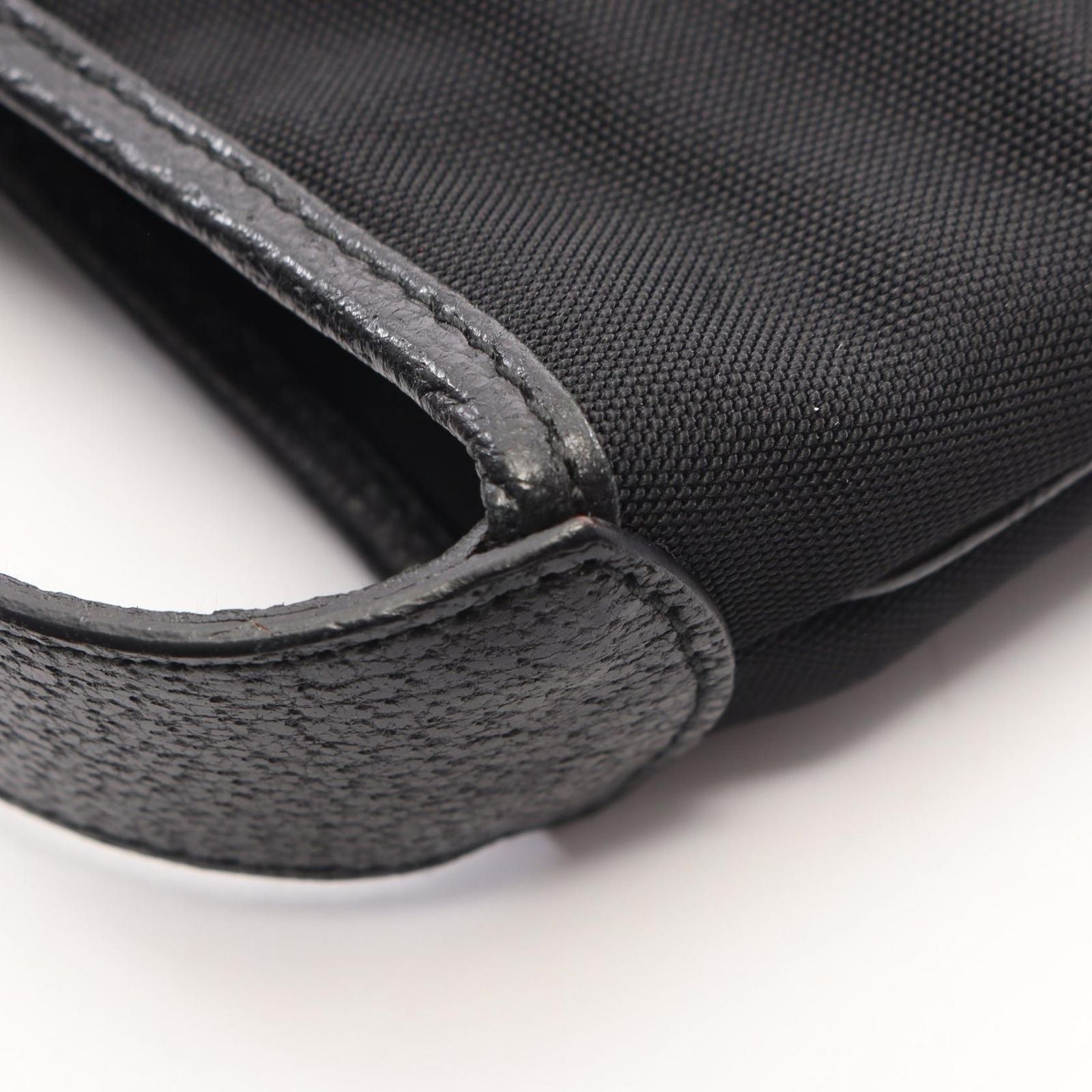 Gucci Shoulder Bag Jackie 007 Black Canvas Leather Mini — view 7