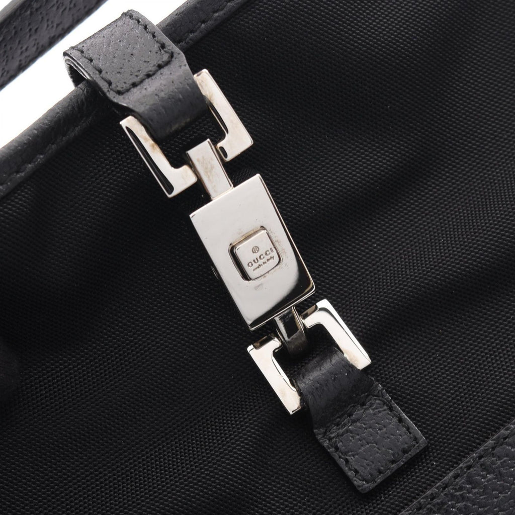 Gucci Shoulder Bag Jackie 007 Black Canvas Leather Mini — view 6