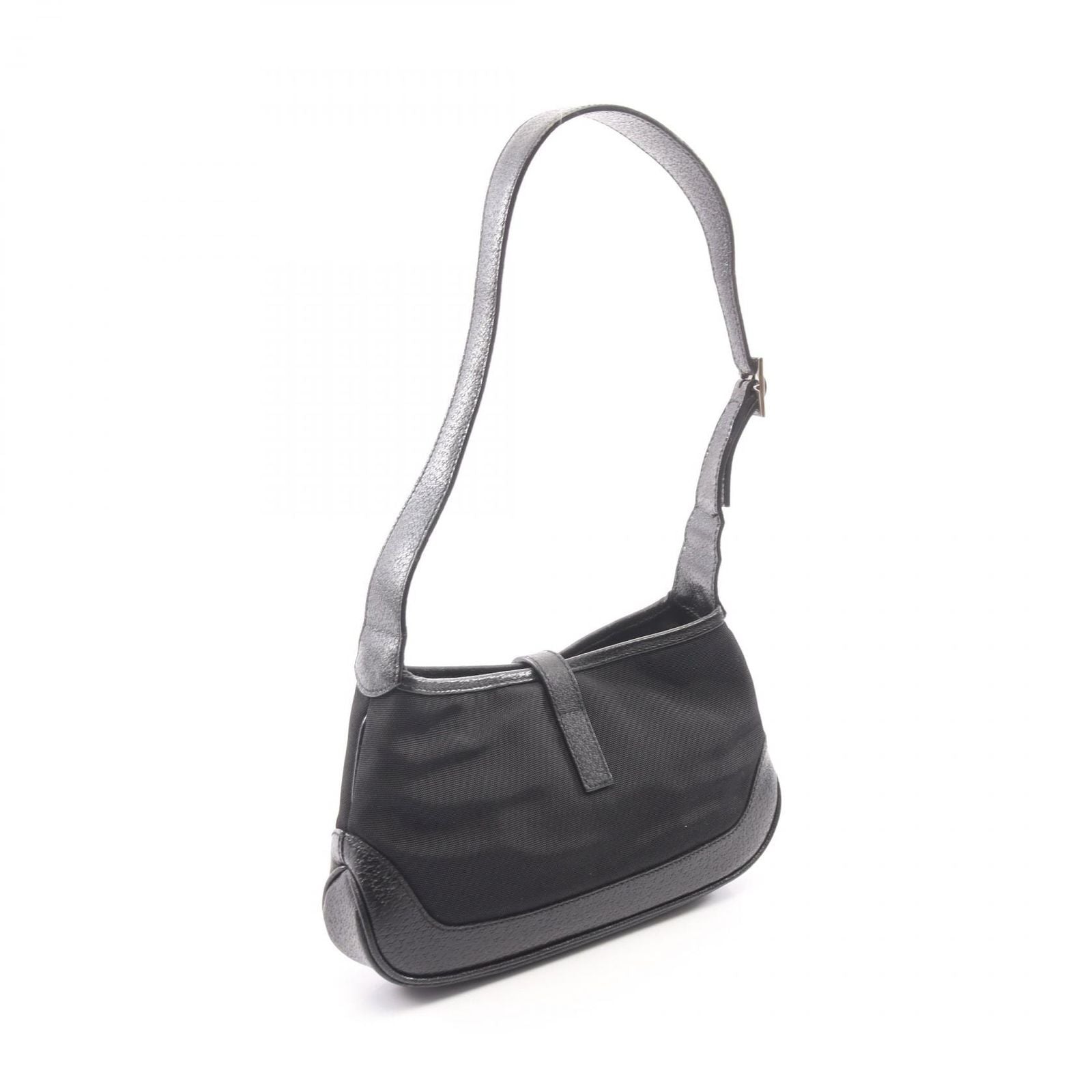 Gucci Shoulder Bag Jackie 007 Black Canvas Leather Mini — view 2