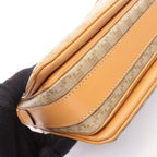 Celine Shoulder Bag Macadam Beige Canvas Leather — view 9