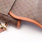 Celine Shoulder Bag Macadam Brown Canvas Leather — view 8