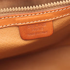 Celine Shoulder Bag Macadam Brown Canvas Leather — view 4