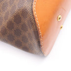 Celine Shoulder Bag Macadam Brown Canvas Leather — view 6