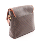 Celine Shoulder Bag Macadam Brown Canvas Leather — view 2