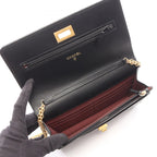 Chanel Shoulder Bag 2.55 Quilted Mini Black Calf Chain Wallet — view 3