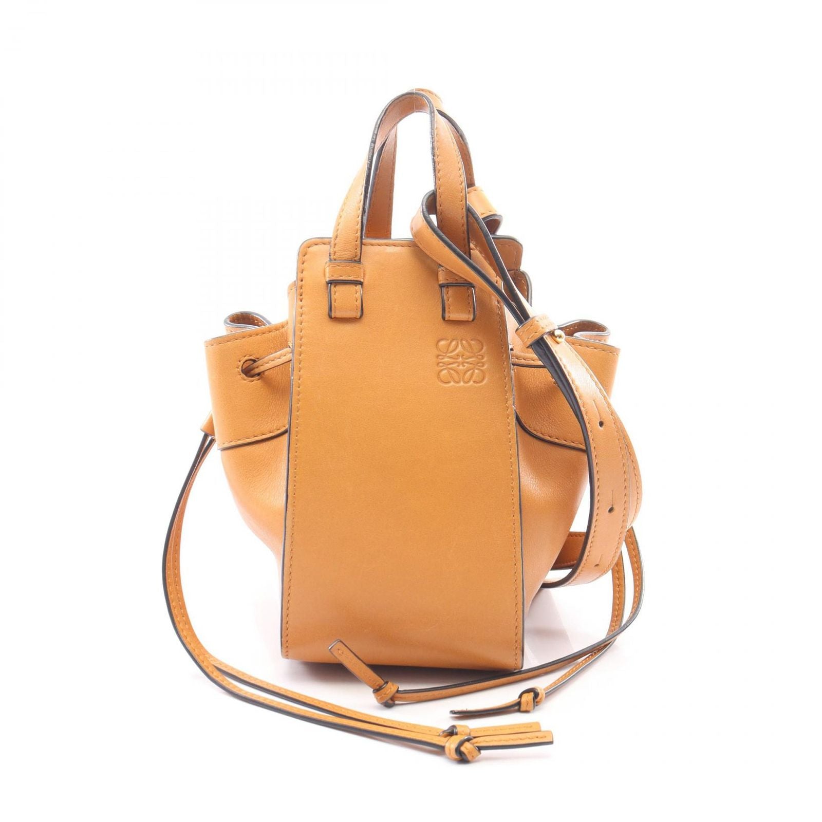 Loewe Handbag Hammock Drawstring Bag Mini 2-Way Camel Leather