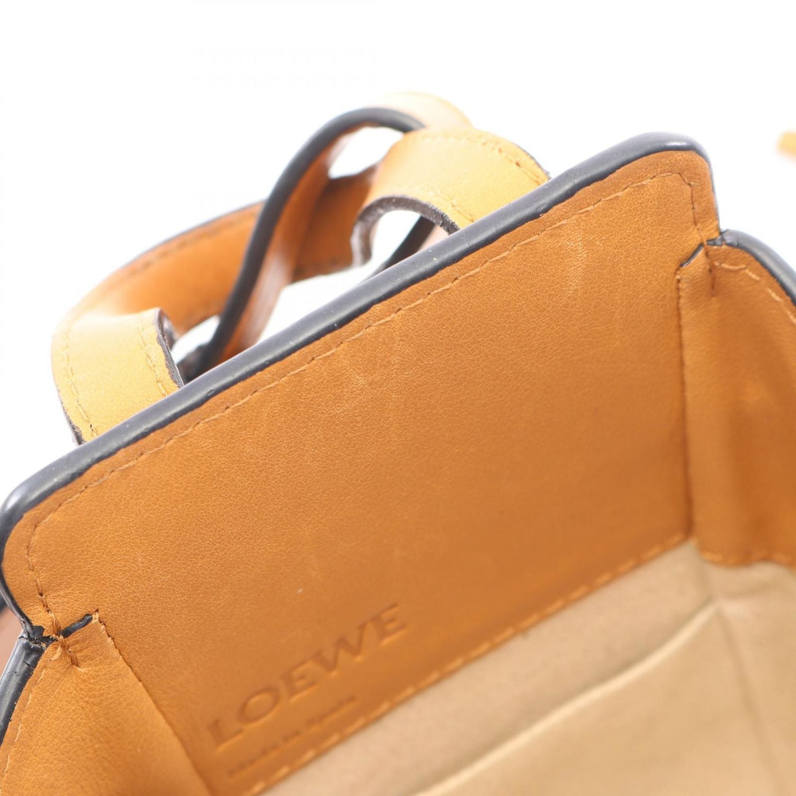 Loewe Handbag Hammock Drawstring Bag Mini 2-Way Camel Leather — view 5